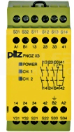 PNOZ X3 240VAC 24VDC 3n/o 1n/c 1so Przekaźnik bezpieczeństwa wył.aw/drzwi och/kurt.św