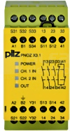 PNOZ X3.1 240VAC 24VDC 3n/o 1n/c 1so Przekaźnik bezpieczeństwa wył.aw/drzwi och/kurt.św