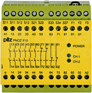 PNOZ X10 110-120VAC 6n/o 4n/c 3LED Przekaźnik bezpieczeństwa wył.aw/drzwi och/kurt.św