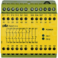 PNOZ X10 24VDC 6n/o 4n/c 3LED Przekaźnik bezpieczeństwa wył.aw/drzwi och/kurt.św