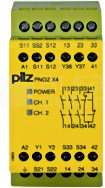 PNOZ X4 240VAC 3n/o 1n/c Przekaźnik bezpieczeństwa wył.aw/drzwi och/kurt.św