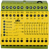 PNOZ X10.1 24 VAC 6n/o 4n/c 6LED Przekaźnik bezpieczeństwa wył.aw/drzwi och/kurt.św