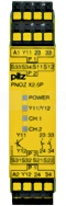 PNOZ X2.5P C 24VDC 2n/o 1so Przekaźnik bezpieczeństwa wył.aw/drzwi och/kurt.św