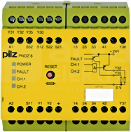 PNOZ 8 230VAC 3n/o 1n/c 2so Przekaźnik bezpieczeństwa wył.aw/drzwi och/kurt.św