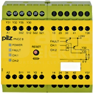 PNOZ 8 110VAC 3n/o 1n/c 2so Przekaźnik bezpieczeństwa wył.aw/drzwi och/kurt.św