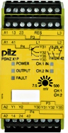PSWZ X1P 0,0075-0,5V/24-240VACDC Przekaźnik bezpieczeństwa kontrola zatrzymania