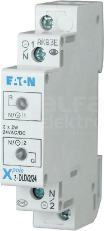 Z-DLD/WH24 24V biały/biały Lampka kontrolna podwójna