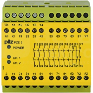 PZE 9 48VAC 8n/o 1n/c Przekaźnik bezpieczeństwa rozszerzenie styków