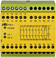 PZE 9 230-240VAC 8n/o 1n/c Przekaźnik bezpieczeństwa rozszerzenie styków