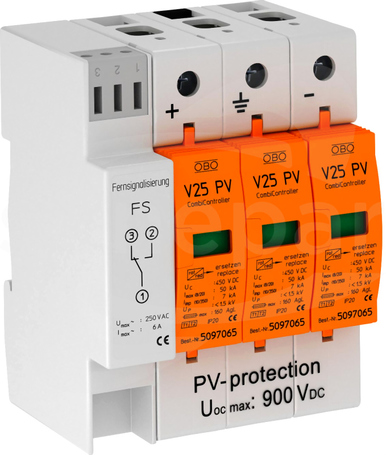 V25-B+C/3-PHFS900 OGRANICZNIK PRZEPIĘĆ KLASY B+C