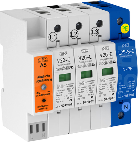 V20-C/3+NPE+AS OGRANICZNIK PRZEPIĘĆ KLASY C