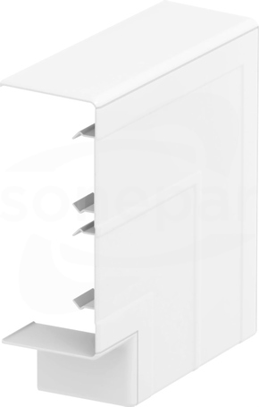 GK-FH53130RW (172x172x56) RAPID45-2 Naroże płaskie nakładane cz.biały