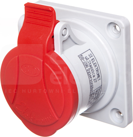 16A 4P 400V IP44 GTP Gniazdo tablicowe proste