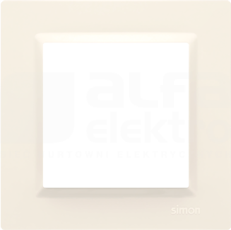 SIMON10 kremowy Ramka pojedyncza
