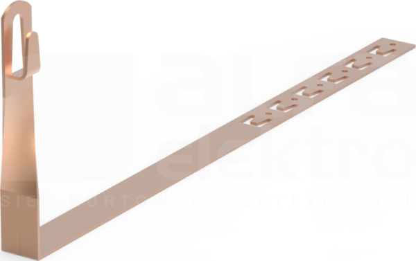 11.3/Z CU miedź (z zaczepami) UCHWYT KĄTOWY SKRĘCONY L-415
