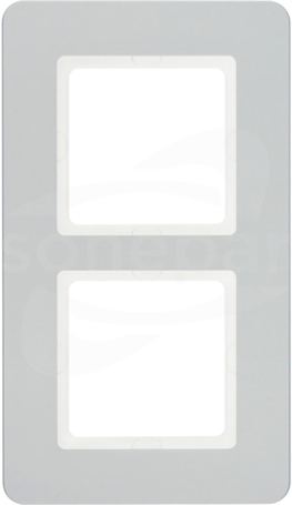 Q.7 aluminium aksamit lakierowany Ramka 2-krotna