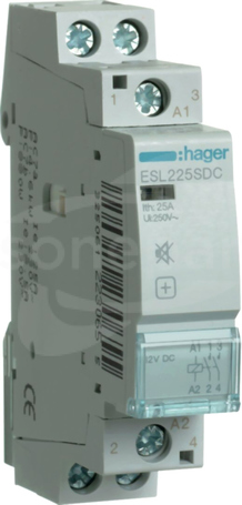 ESL225SDC 2NO 25A 12VAC/DC Stycznik cichy