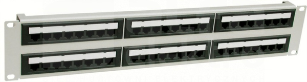 UTP kat.5e 48 portów szary Panel krosowy