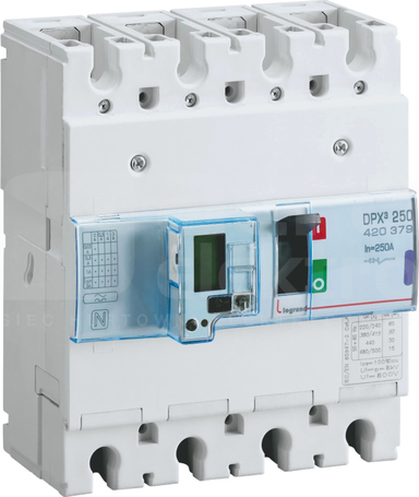 DPX3-250 4P 250A 50kA Wyłącznik mocy z wyzwalaczem elektronicznym