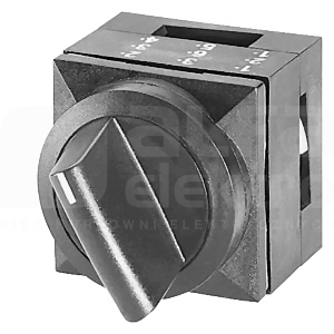 SIRIUS 26x26mm I-O-II czarny Pokrętło