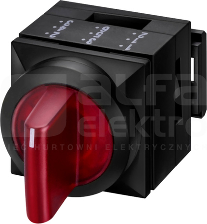 SIRIUS 26x26mm I-O-II zółty Pokrętło podświetlane