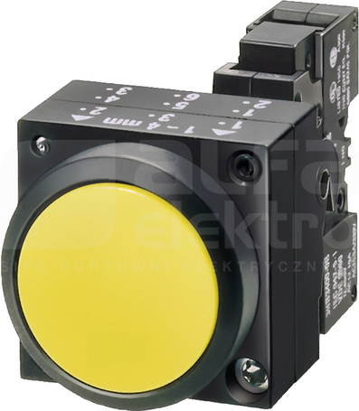 SIRIUS 22mm 1NO+1NC żółty Przycisk sterowniczy płaski