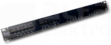 UTP kat.5e IDC 24 porty Patch panel