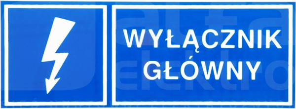 TZI 37x105S WYŁ.GŁÓW. Tabliczka folia samoprzylepna