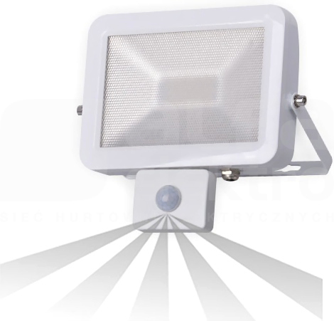 OR-NL-392WLR5 30W IP44 biały Naświetlacz SLIM LED z czuj.ruch.