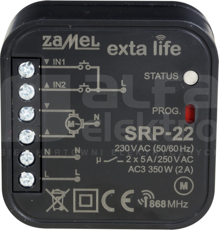 SRP-22 2-kierunkowy Sterownik radiowy rolet dopuszkowy