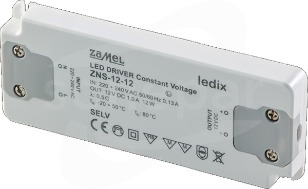 ZNS-20-12 12VDC 20W Zasilacz LED slim