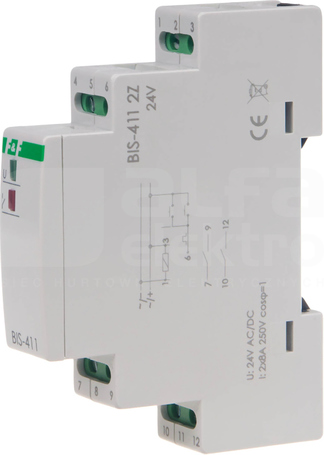 BIS-411 2Z 16A TH35 24VAC/DC PRZEKAŹNIK BISTABILNY