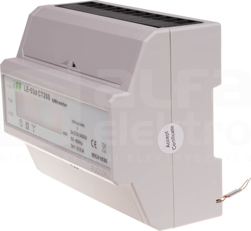 LE-03d CT200 3x230/400V LICZNIK ENERGII 3-FAZ.7MOD.LCD POM.PÓŁPOŚREDNI
