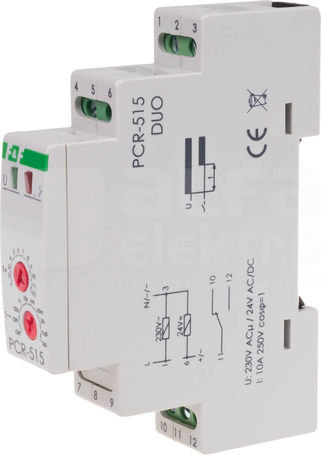 PCR515 DUO 0,1sek-24h 1P PRZEKAŹNIK CZASOWY REWERS.