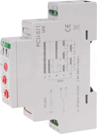 PCU511 0,1sek-576h 1P 12-264V PRZEKAŹNIK CZASOWY UNI