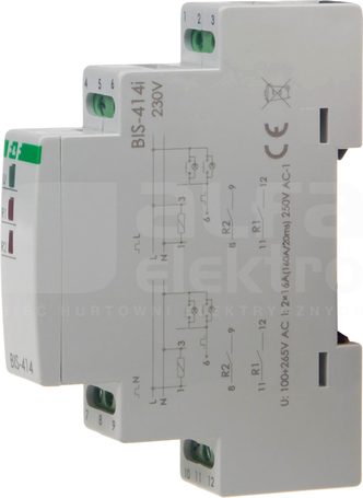 BIS-414I 2x16A TH35 230V PRZEKAŹNIK BISTABILNY
