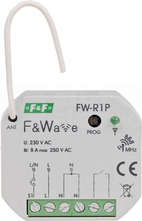 FW-R1P PDT 85-265VAC/DC Przekaźnik bistabilny radiowy pojedyńczy