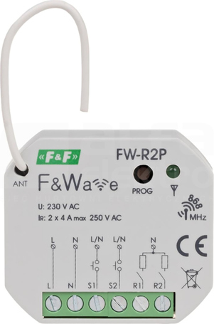 FW-R2P PDT 85-265VAC/DC Przekaźnik bistabilny radiowy podwójny