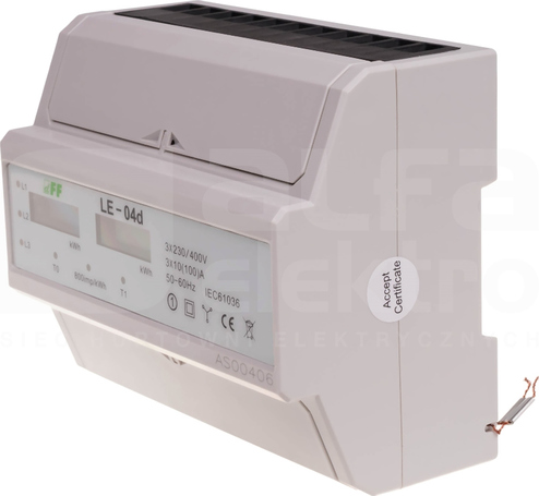LE-04d 10(100)A 3x230/400V LICZNIK ENERGII 3-FAZ.7MOD.LCD