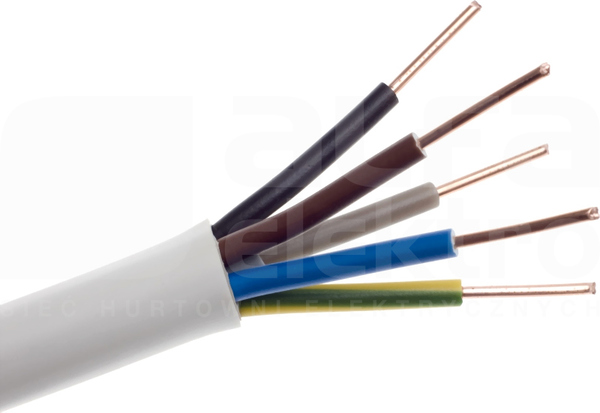YDY 5x1,5 żo /750V Przewód instalacyjny