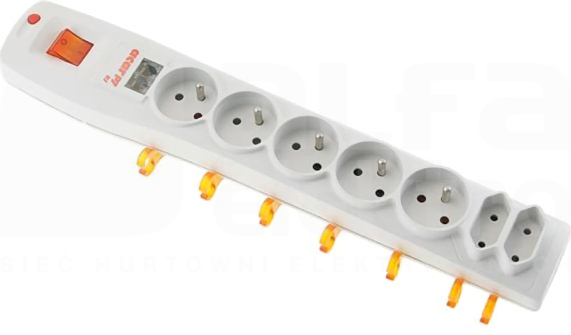 ACAR P7RJ 5x2P+Z+2x2P+RJ11 1,5m Przedłużacz z filtrem