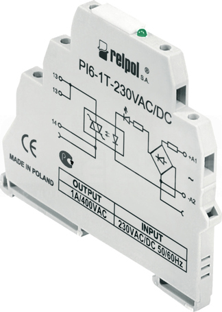 PI6-1T-24VAC/DC 1Z 24VAC/DC IP20 Przekaźnik interfejsowy