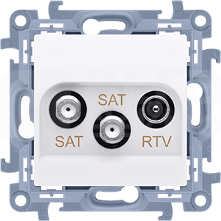 SIMON10 biały Gniazdo SAT-SAT-RTV końcowe