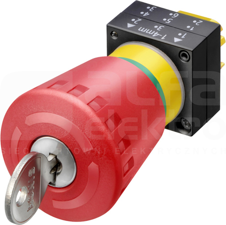 SIRIUS 22mm czerwony Przycisk grzybkowy
