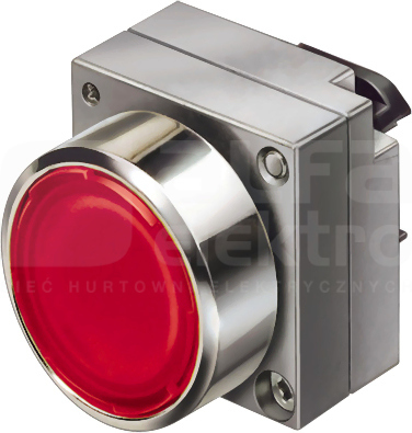 SIRIUS 22mm czerwony Przełącznik naciskowy płaski