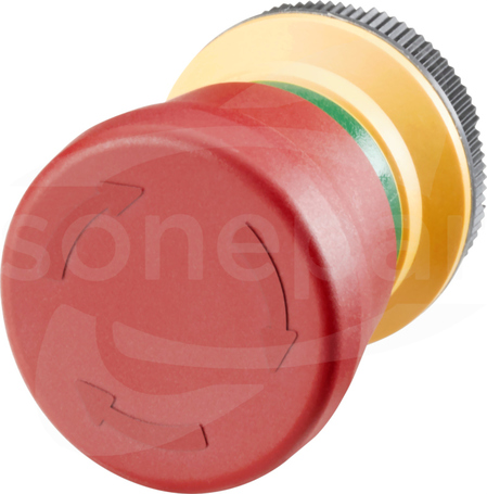 SIRIUS 22mm czerwony Przycisk grzybkowy