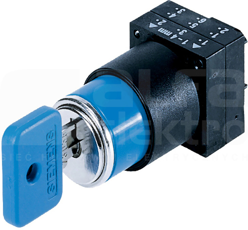SIRIUS 22mm I-O-II niebieski Zamek OMR