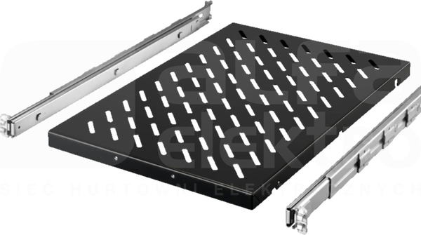 DK 100kg 400-600 RAL9005 Półka urządzeniowa wyciągana