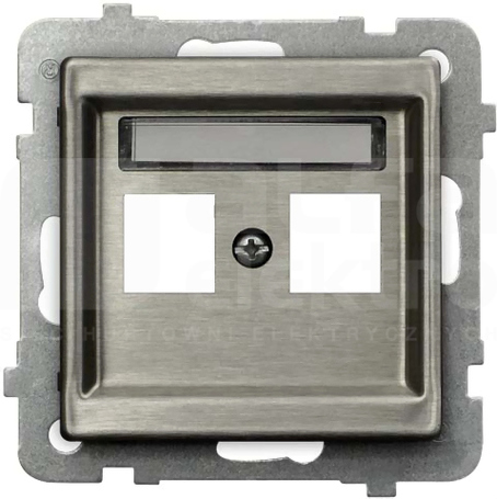 SONATA stal inox Obudowa gniazda podwójnego