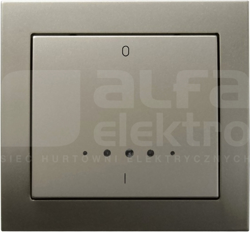 KIER 10AX IP20 satyna light Łącznik dwubiegunowy podświetlany